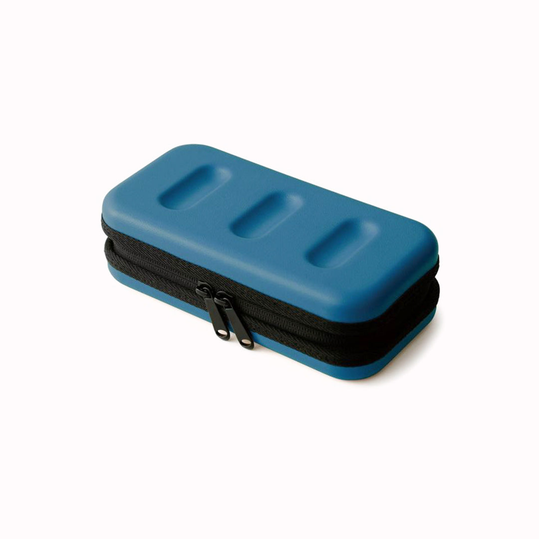 Nahe Hard-Shell Case in Blue by Japanese stationery brand Hightide Penco. 
