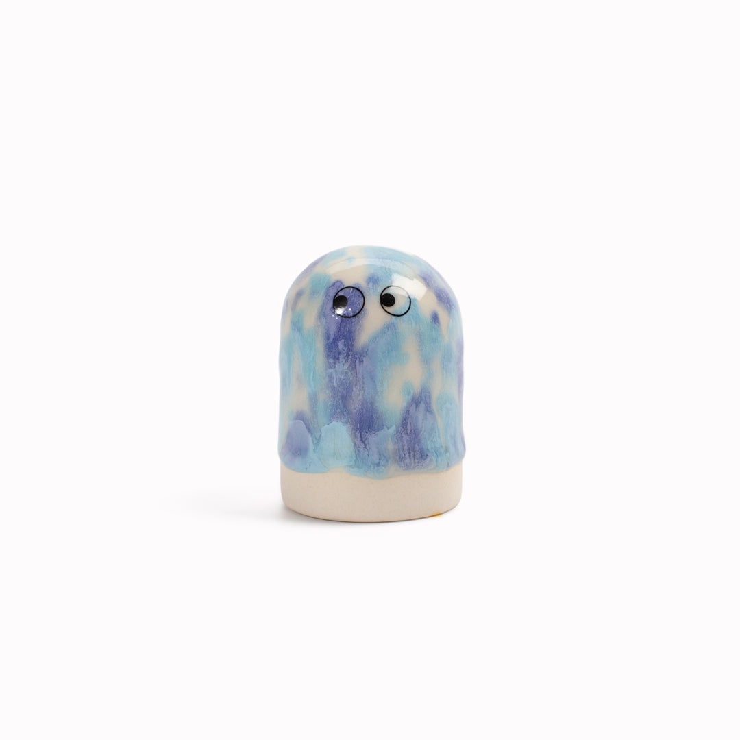 Meet Bobo! Bobo is a small and cute, stretched dome shaped, hand glazed ceramic figurine created as a close relative of the classic Arhoj Ghost.