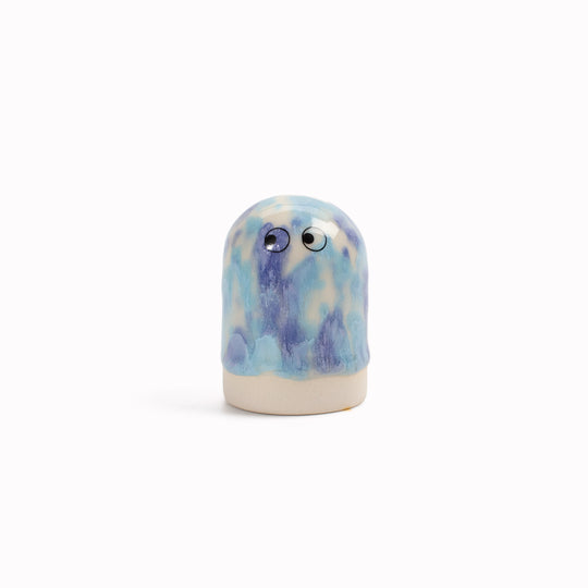Meet Bobo! Bobo is a small and cute, stretched dome shaped, hand glazed ceramic figurine created as a close relative of the classic Arhoj Ghost.