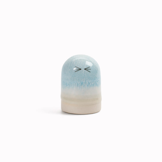 Meet Bobo! Bobo is a small and cute, stretched dome shaped, hand glazed ceramic figurine created as a close relative of the classic Arhoj Ghost.