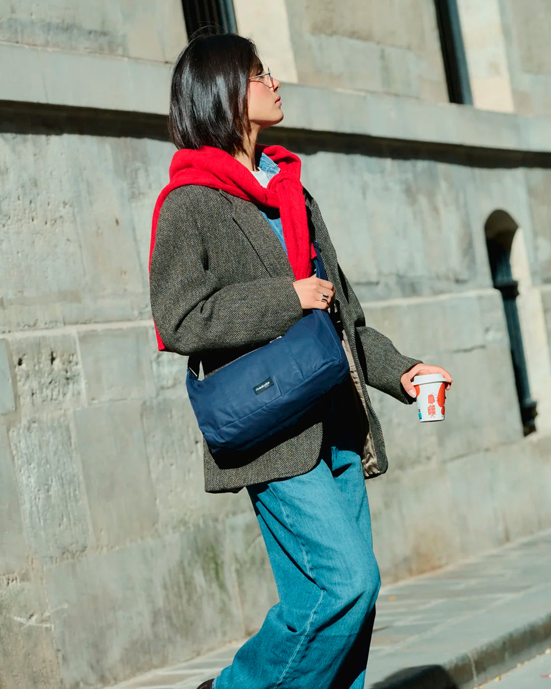 The Mini Charlot is a compact shoulder bag large enough for all your daily essentials. For AW26 the bag is made from a 100% organic cotton canvas fabric with a water resistant coating