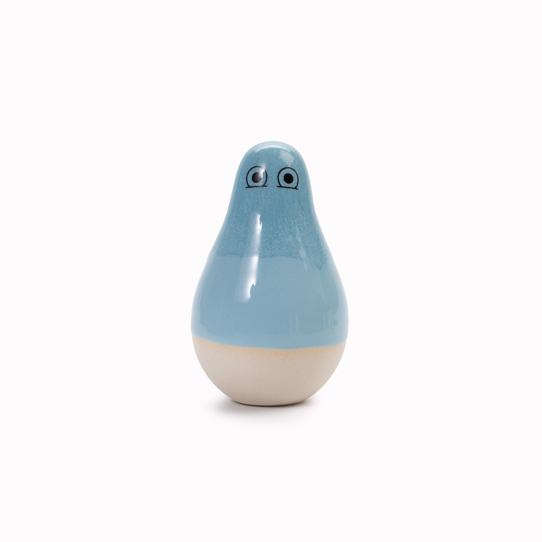 Meet Mini Kayo! Mini Kayo is a pear shaped, hand glazed ceramic figurine created as a close relative of the classic Arhoj Ghost.
