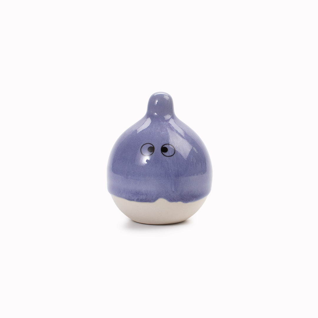 Meet Yoshi! Yoshi is a bubble shaped tiny headed, hand glazed ceramic figurine created as a close relative of the classic Arhoj Ghost.