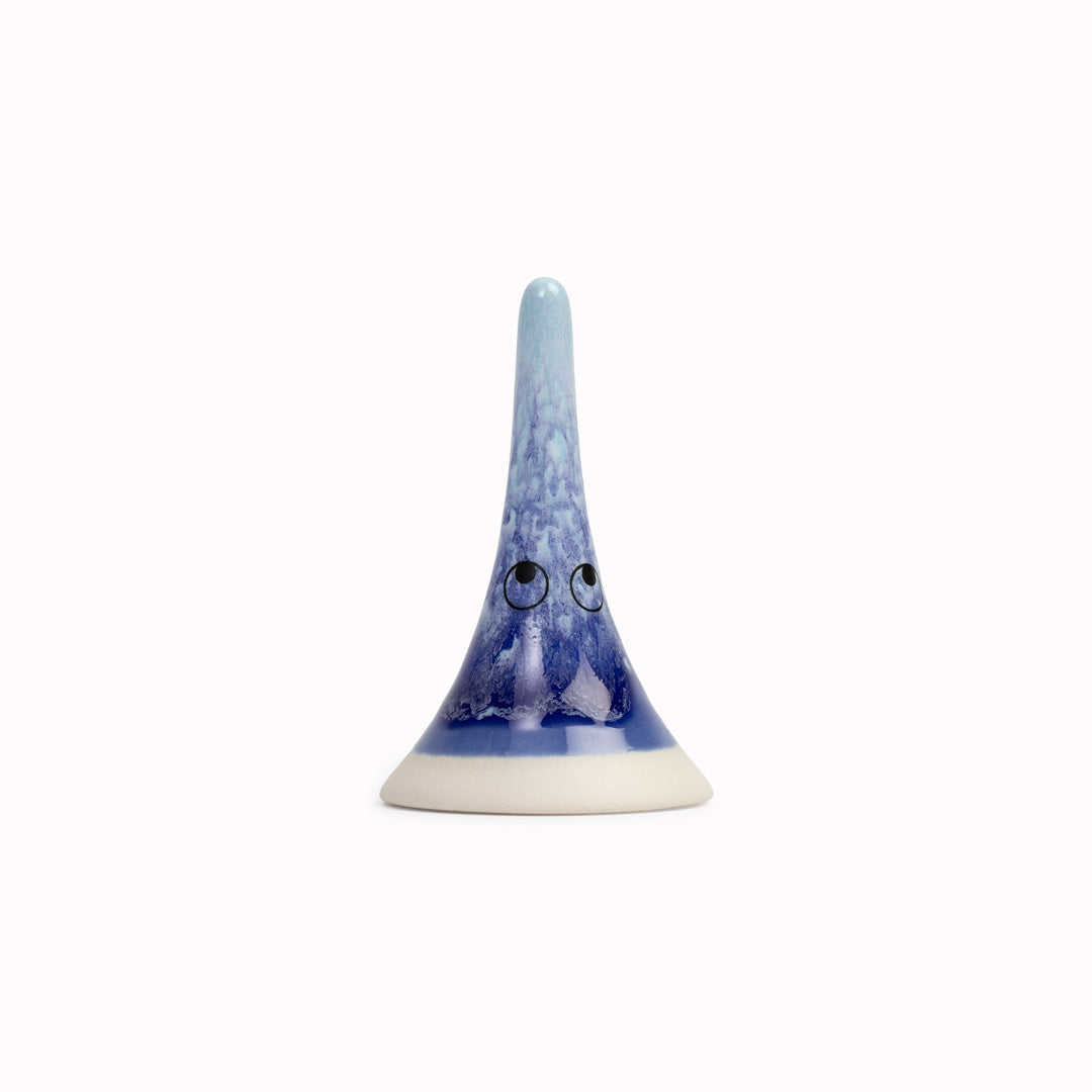 Meet Yoko! Yoko is a wide bottomed, skinny, hand glazed ceramic figurine created as a close relative of the classic Arhoj Ghost.