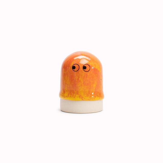 Meet Bobo! Bobo is a small and cute, stretched dome shaped, hand glazed ceramic figurine created as a close relative of the classic Arhoj Ghost