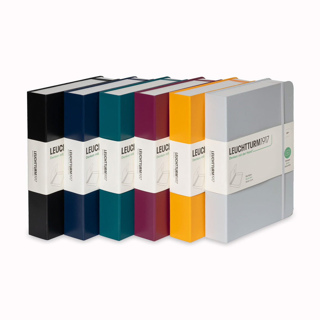 The Leuchtturm1917 book box is a storage box that looks like a book, and will sit happily on your bookshelf!