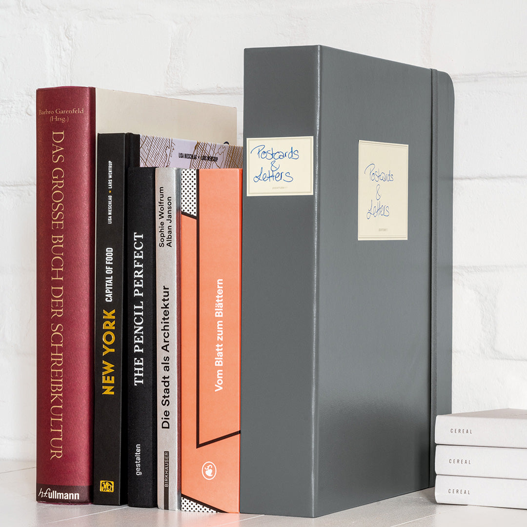 The Leuchtturm1917 book box is a storage box that looks like a book, and will sit happily on your bookshelf!