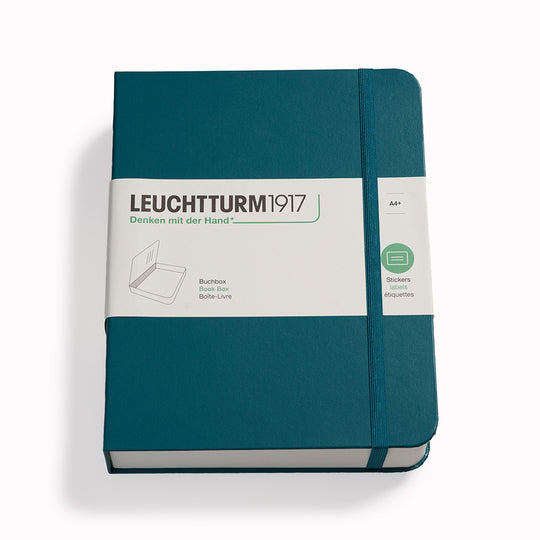 Pacific Green - The Leuchtturm1917 book box is a storage box that looks like a book, and will sit happily on your bookshelf!