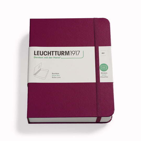 Port Red - The Leuchtturm1917 book box is a storage box that looks like a book, and will sit happily on your bookshelf!