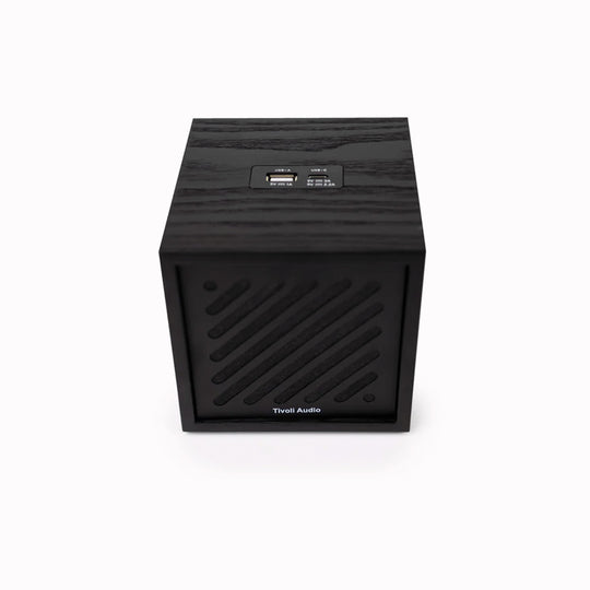 Top - Bluetooth Boutique Speaker shows a refined aesthetic having a minimalist silhouette and compact design.