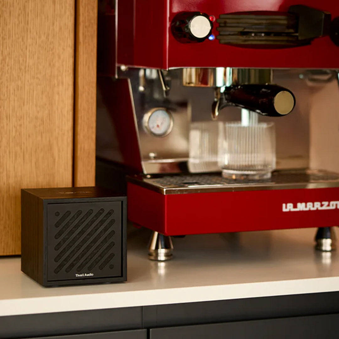 Lifestyle - Bluetooth Boutique Speaker shows a refined aesthetic having a minimalist silhouette and compact design.