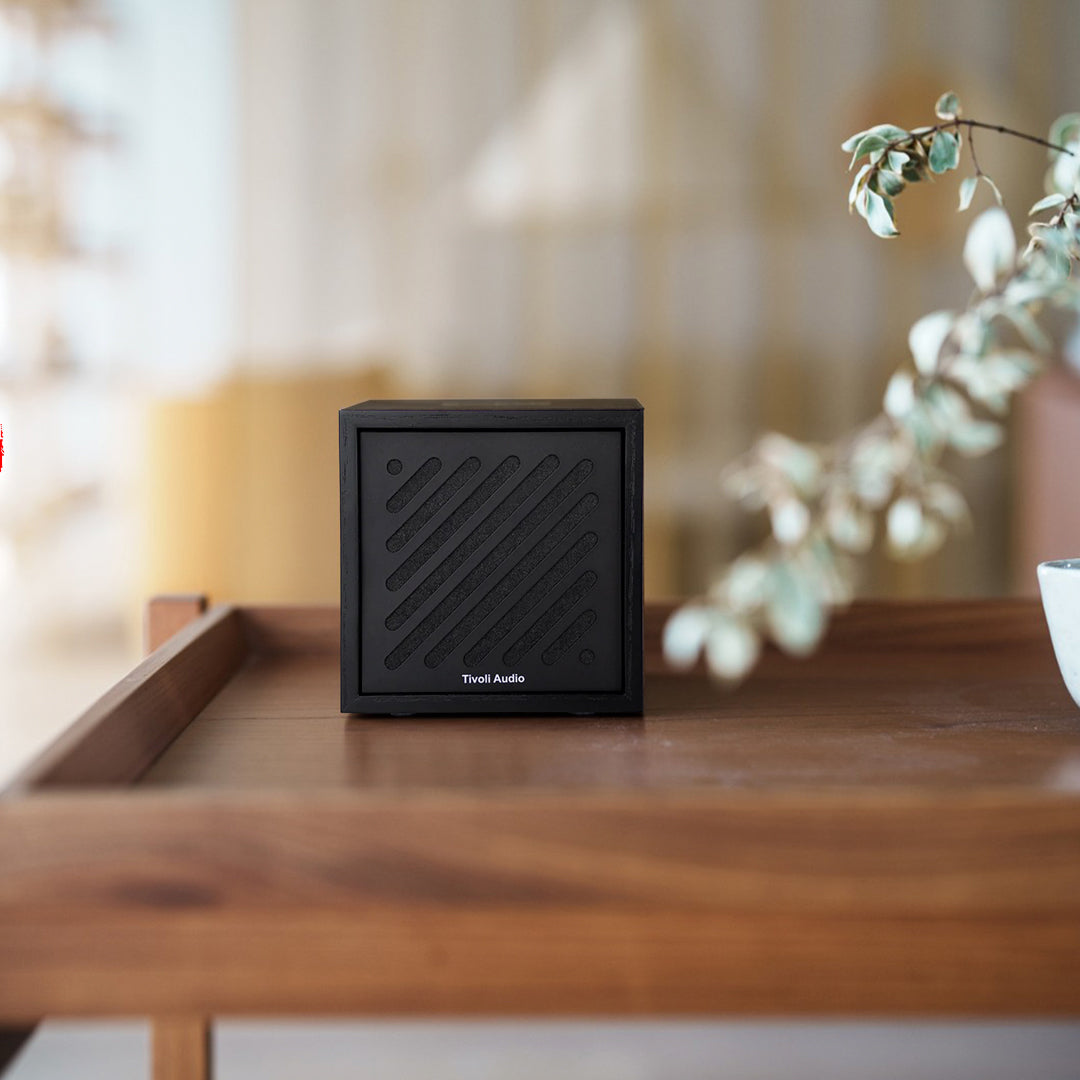 Lifestyle - Bluetooth Boutique Speaker shows a refined aesthetic having a minimalist silhouette and compact design.