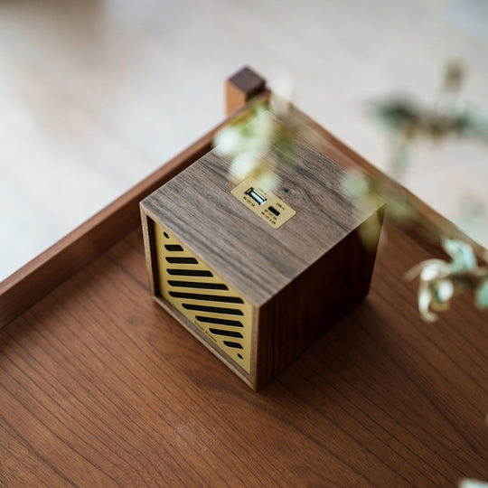 Lifestyle - Bluetooth Boutique Speaker shows a refined aesthetic having a minimalist silhouette and compact design.
