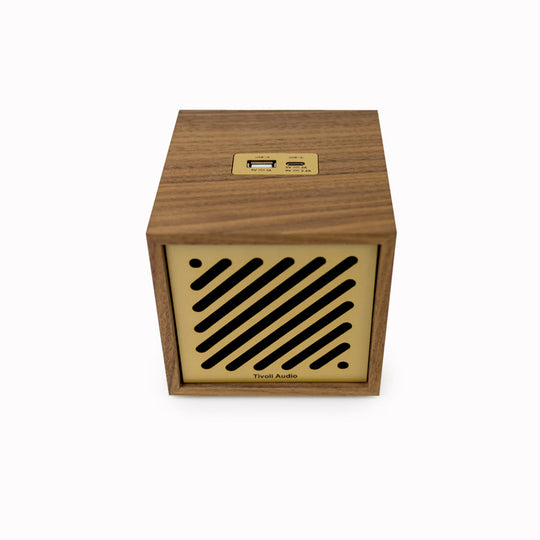 top view - Bluetooth Boutique Speaker shows a refined aesthetic having a minimalist silhouette and compact design.