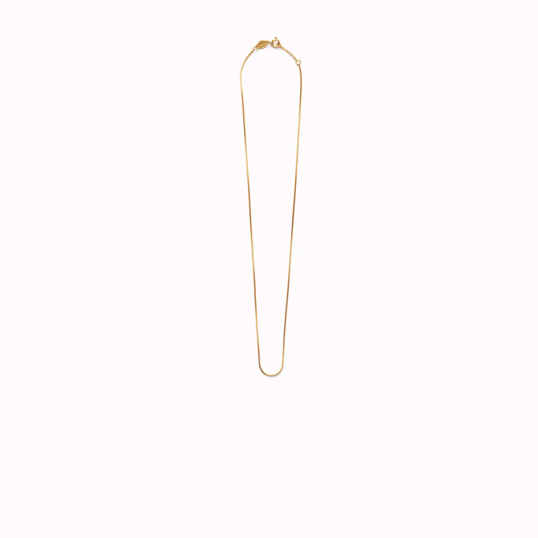 Box Chain Necklace | 18ct Gold Plate | 42cm or 58cm Chain