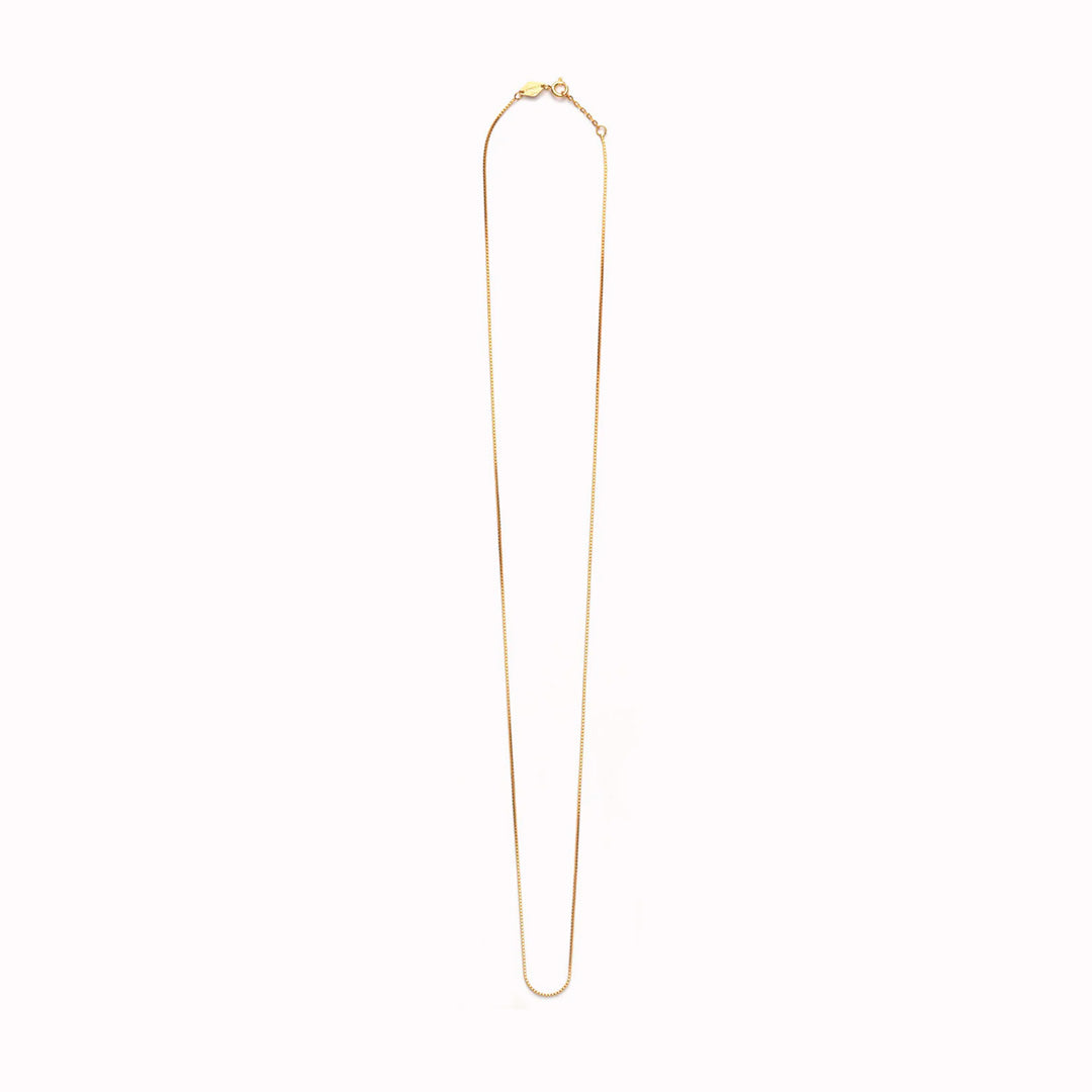 Box Chain Necklace | 18ct Gold Plate | 42cm or 58cm Chain
