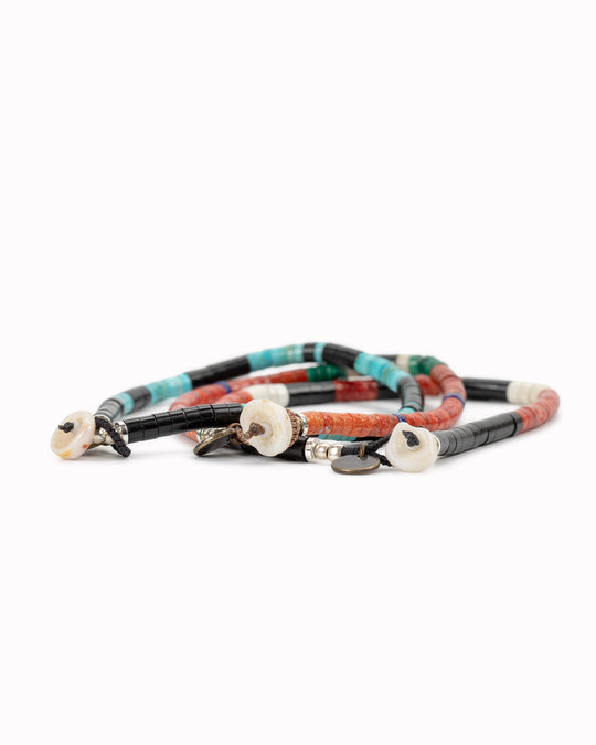 Mikia's use of natural stones means that subtle differences in colour, pattern and shape occur between individual pieces, making each necklace unique.&nbsp;