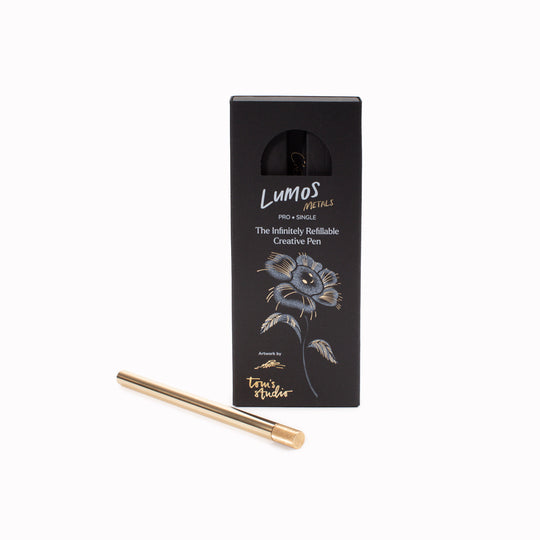 The Tom's Studio Lumos Pro in Matte Midnight is a precision-engineered, infinitely refillable fineliner, writing and brush pen designed for creators who reject disposable tools.