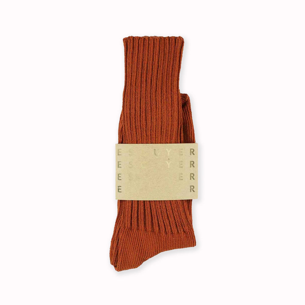 Crew Socks | Brick Red | UK6-10.5