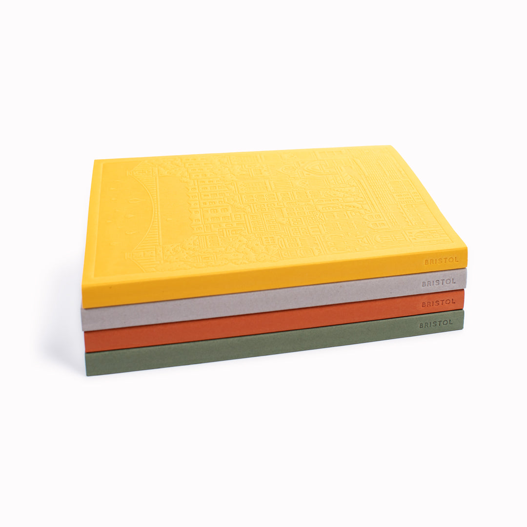 Plain paper Bristol notebook commissioned by USTUDIO from Austrian stationery brand, City Works.