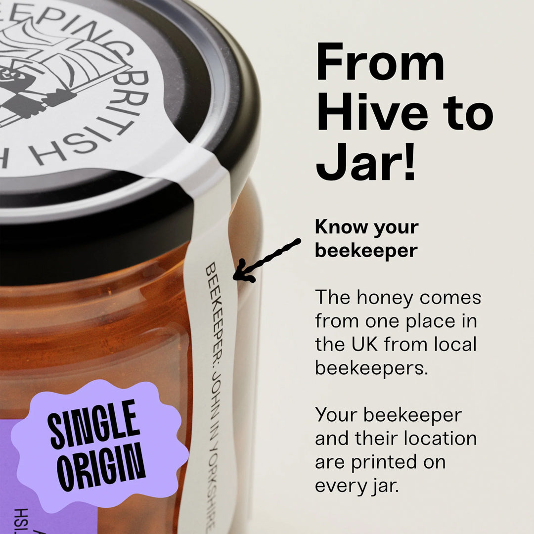 A British honey with a bold, aromatic flavour, this single-source raw honey is crafted from bees foraging on the moors of North Yorkshire and Scotland during the Ling Heather bloom