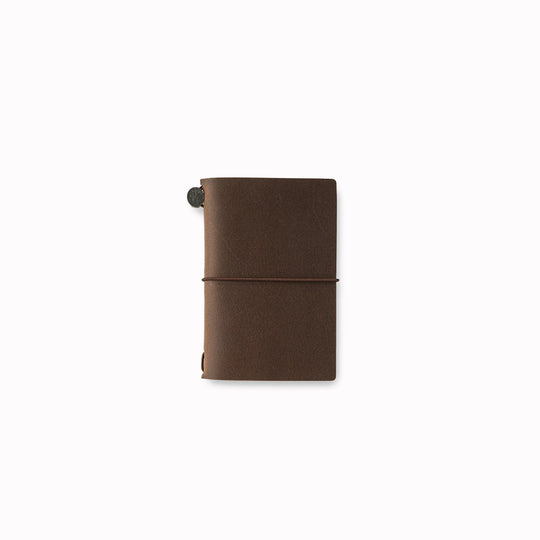 Traveler's Card Size Notebook - 20th Anniversary | Brown Leather