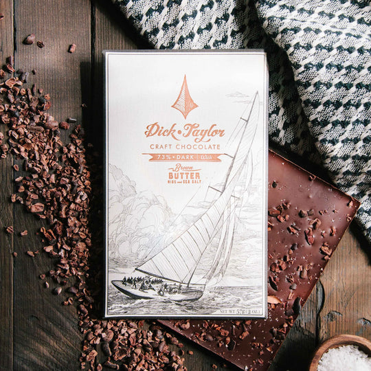 Craft bean-to-bar chocolate with brown butter, roasted cacao nibs and sea salt for a rich sweet-savory finish - Lifestyle