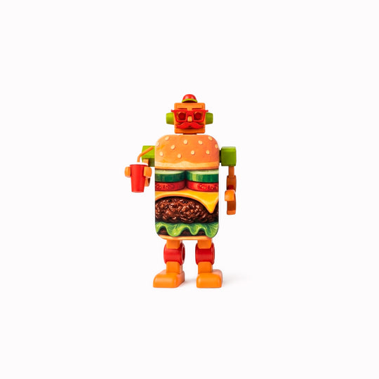 Tin-Bot is a unique collectible series of small aluminium storage tins that also have magnetic arms, legs and head that turn them into posable desktop robots. Each one has roots in nostalgic popular culture.
