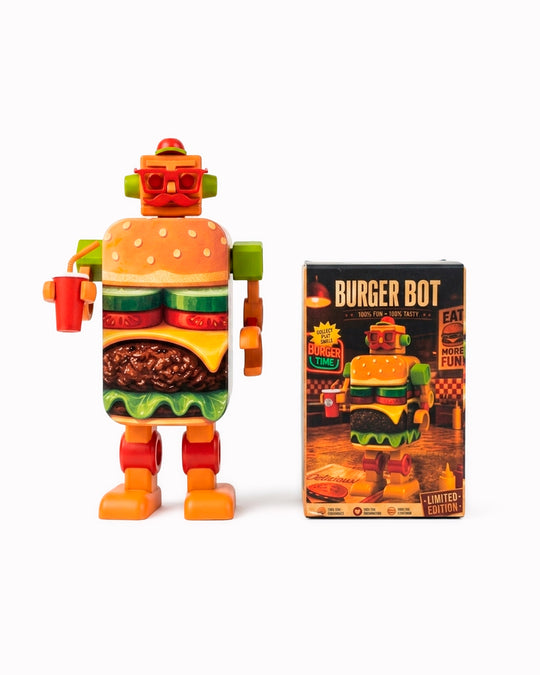 Tin-Bot is a unique collectible series of small aluminium storage tins that also have magnetic arms, legs and head that turn them into posable desktop robots. Each one has roots in nostalgic popular culture.