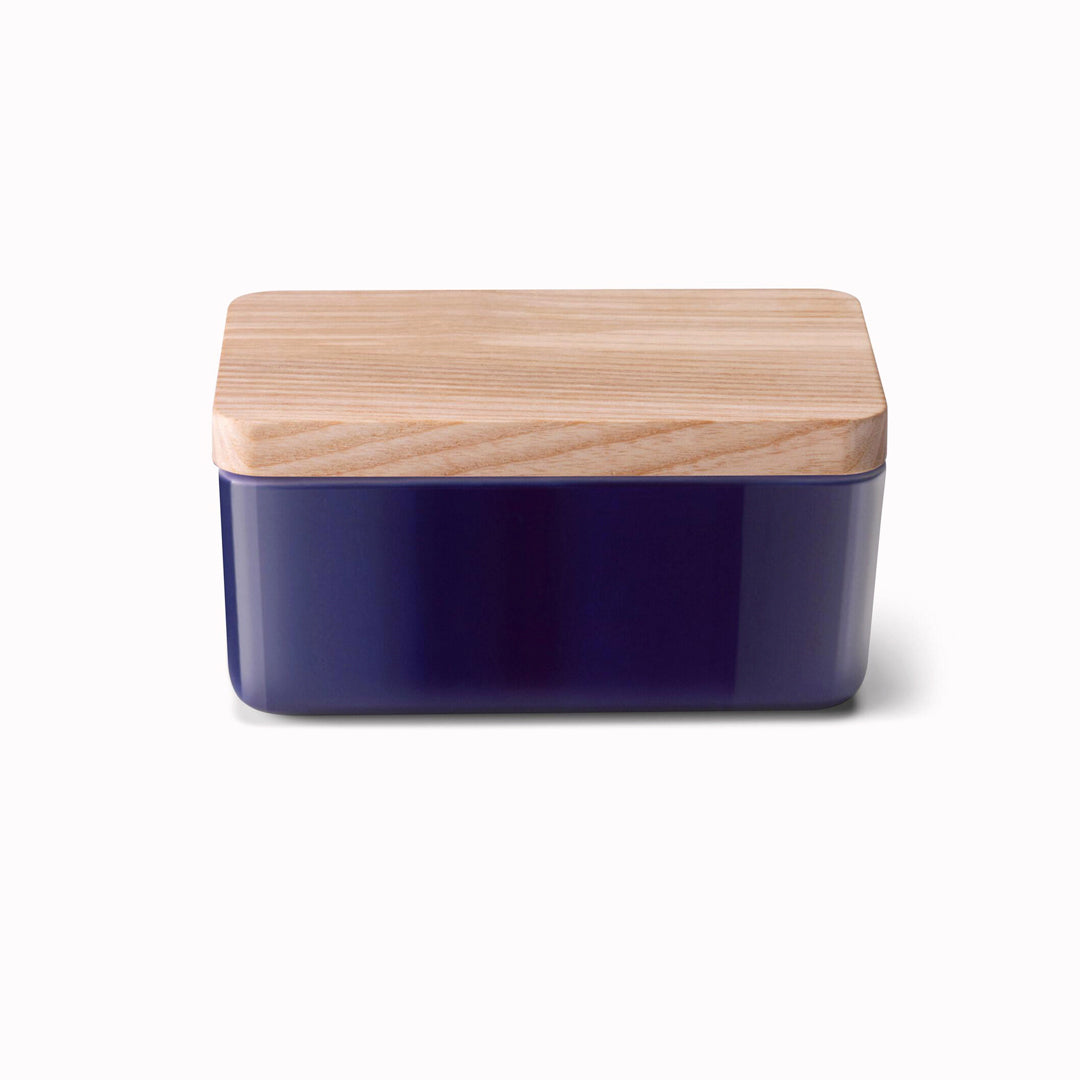 Collective Reversible Butter Dish | Cobalt Blue Porcelain With Ash Lid