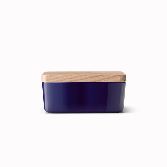 Collective Reversible Butter Dish | Cobalt Blue Porcelain With Ash Lid
