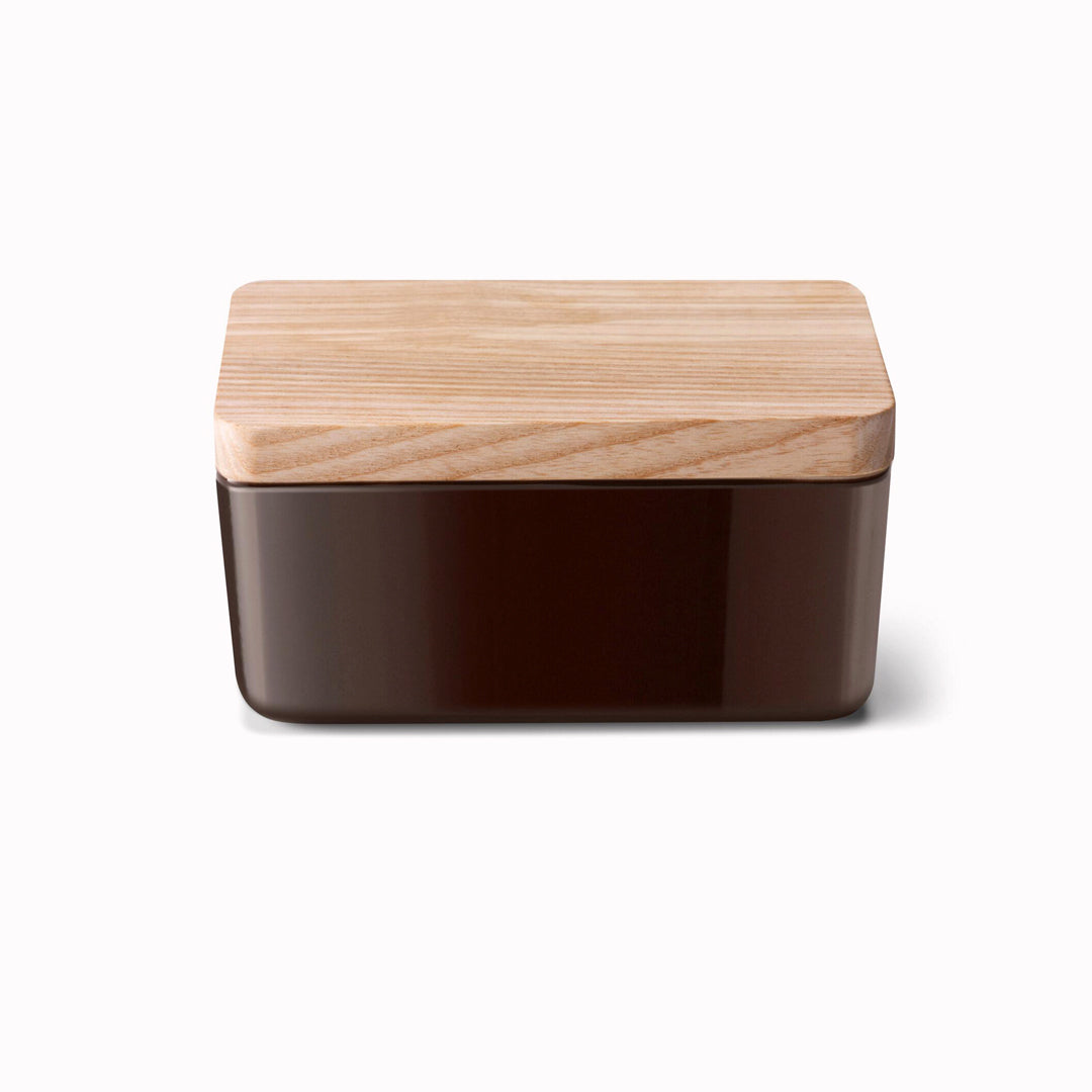 Collective Reversible Butter Dish | Mocha Porcelain With Ash Lid