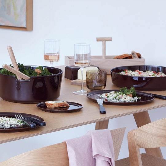 Collective Reversible Butter Dish | Mocha Porcelain With Ash Lid