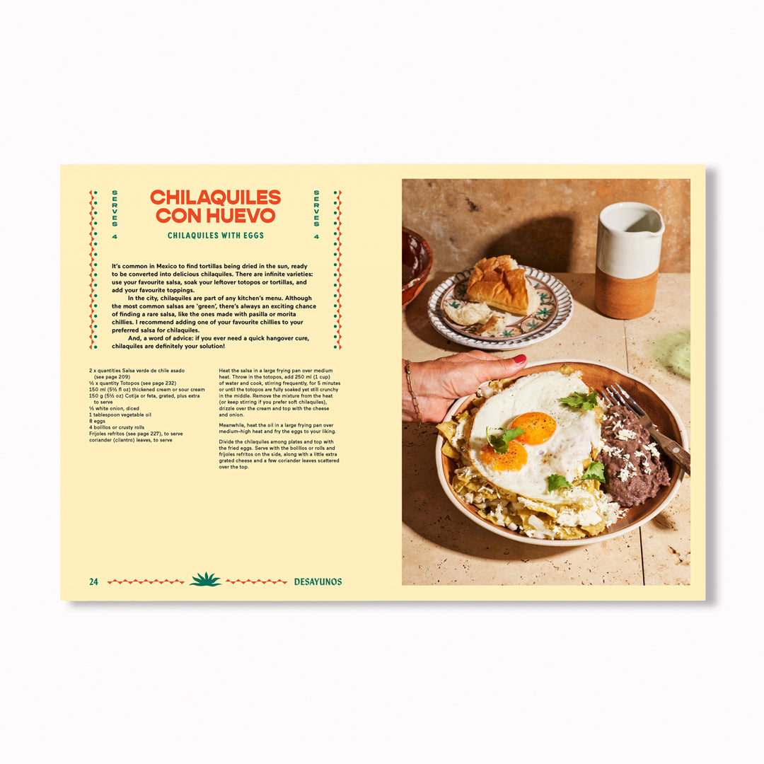 CDMX is the follow-up cookbook to Comida Mexicana by Rosa Cienfuegos. It is a celebration of the food of Mexico City - Example Spread