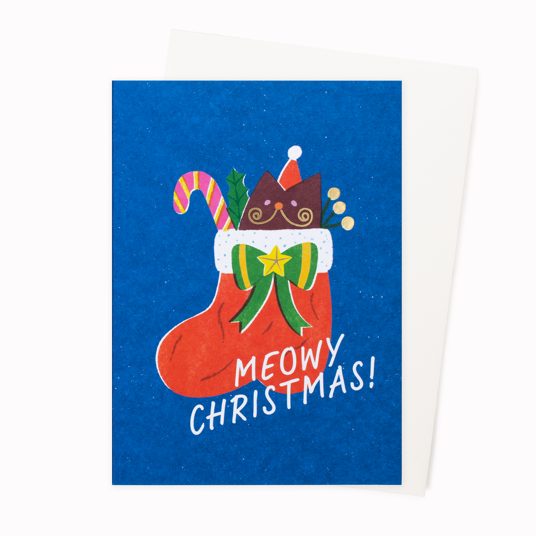 Meowy Christmas | Christmas Card | Megan Du