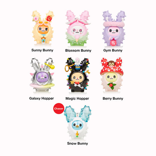 Cactus Bunnies Series 2 Blind Box features more of the spiky bunny family doing what they love to do - Character Poster