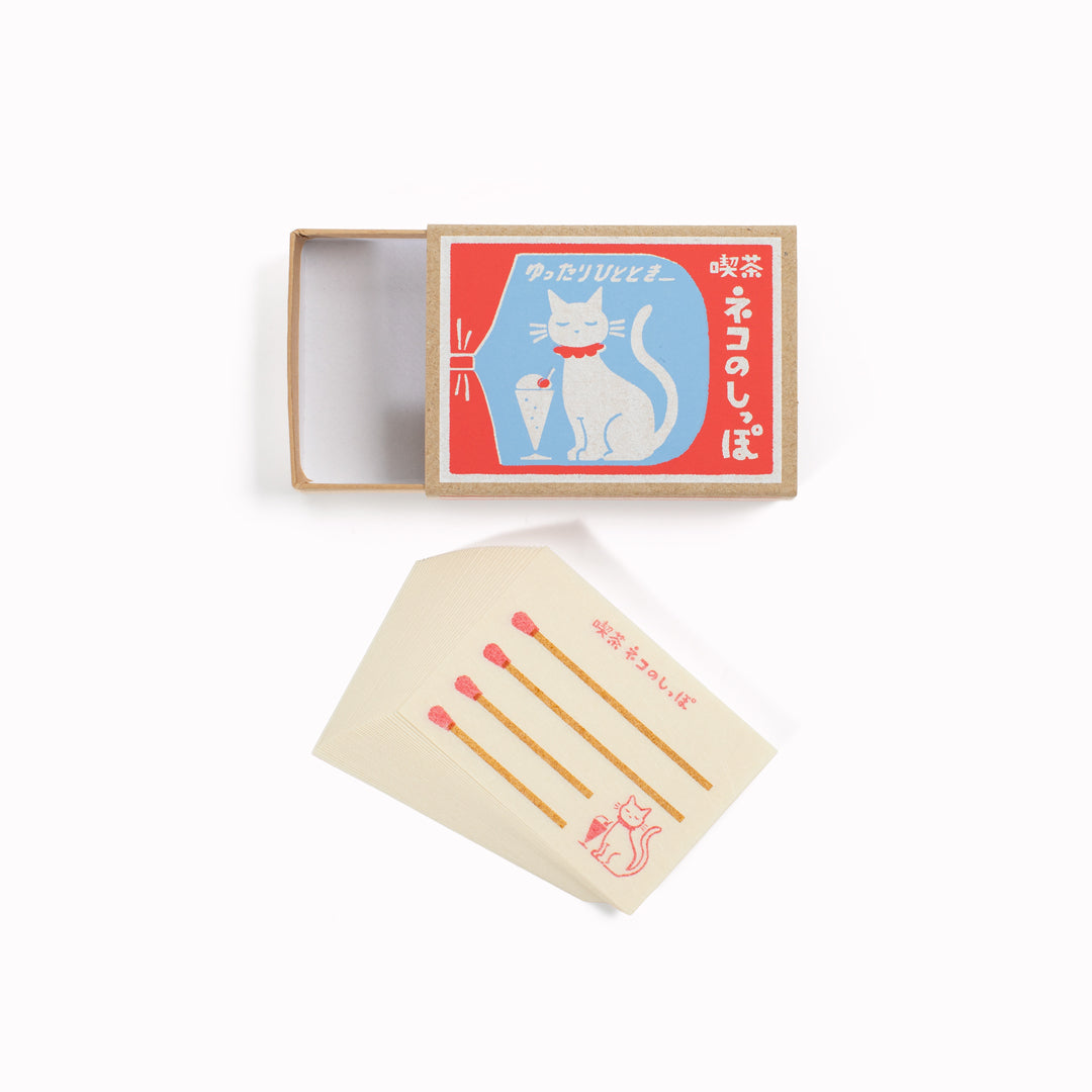 Memo Pad Matchbox | Cafe Neko