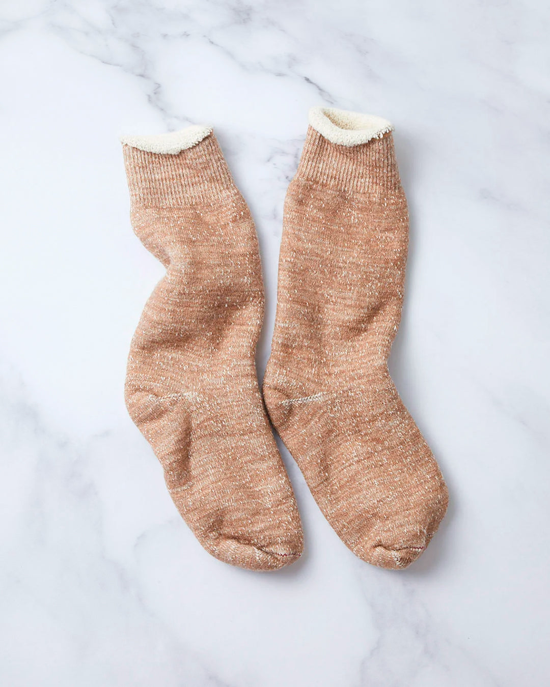 Double Face Crew Socks | Camel