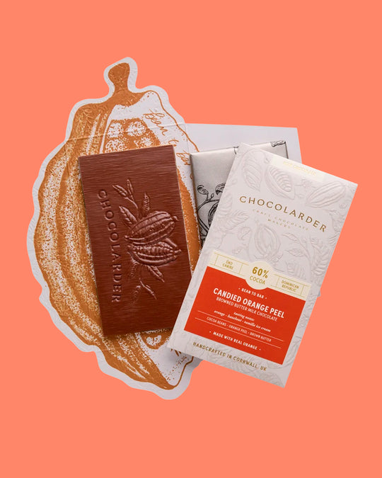 Candied Orange Peel | 60% Dark Milk Chocolate Bar | Limited Edition