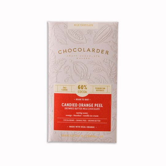 Candied Orange Peel | 60% Dark Milk Chocolate Bar | Limited Edition