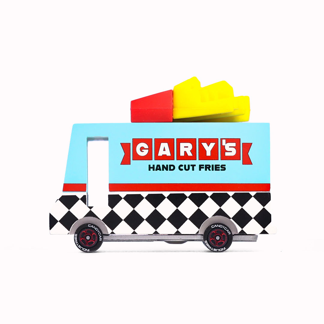 The Candylab's French Fry Van is finally here, dishing out fresh hand cut fries for all to enjoy. Complete with a silicone topper shaped like Gary's signature fries, this van looks ready to dip into your imaginary sauce of choice.