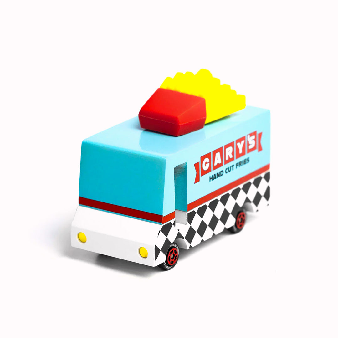 The Candylab's French Fry Van is finally here, dishing out fresh hand cut fries for all to enjoy. Complete with a silicone topper shaped like Gary's signature fries, this van looks ready to dip into your imaginary sauce of choice.