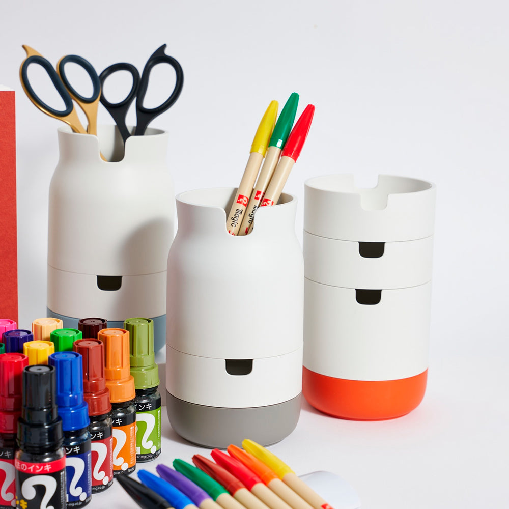 Organize your workspace efficiently with the Nakabayashi Capotto Stacking Pen Pot