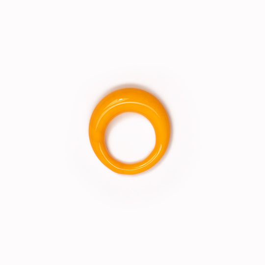 Carole | Handblown Glass Ring | Orange