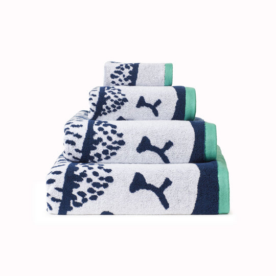 Donna Wilson has created a charming collection of Cat Towels, featuring a playful cat face design that adds a touch of whimsy to any bathroom.