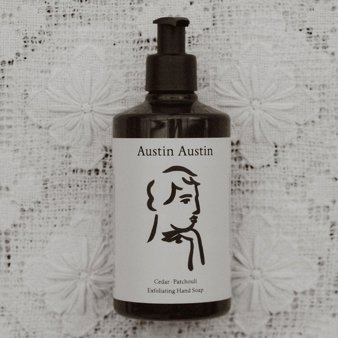 The Austin Austin Cedar &amp; Patchouli Exfoliating Hand Soap is the latest addition to their skincare collection
