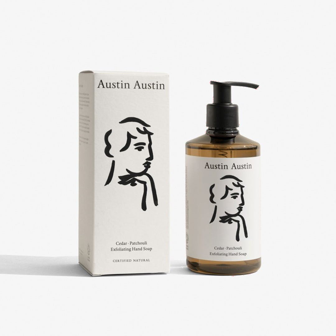 The Austin Austin Cedar &amp; Patchouli Exfoliating Hand Soap is the latest addition to their skincare collection