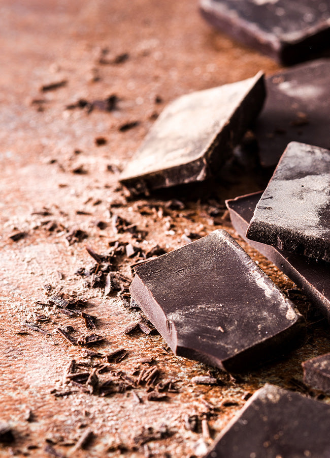 crumbled chocolate on a table