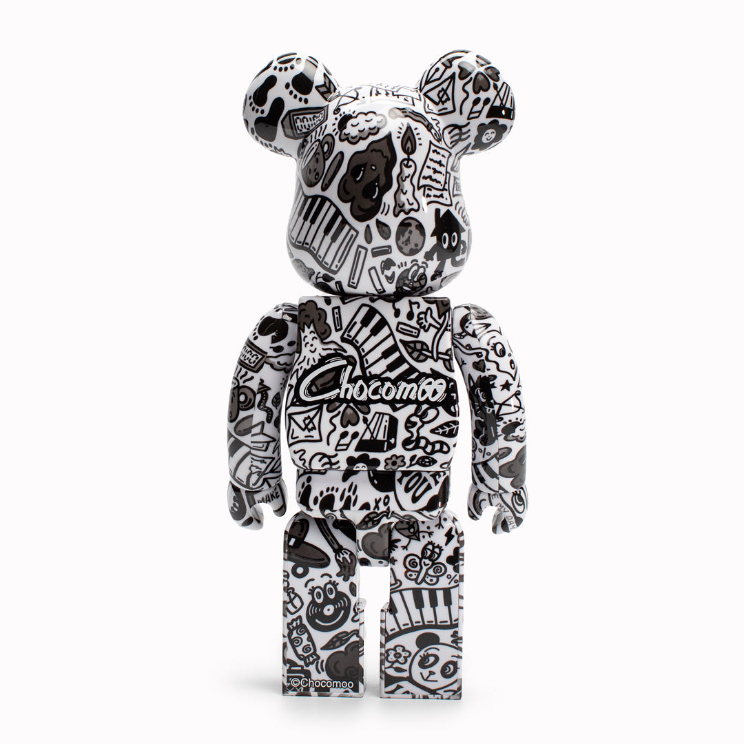 Rear - Bearbrick from Medicom. This design is a collaboration with Yuka Chocomoo.
