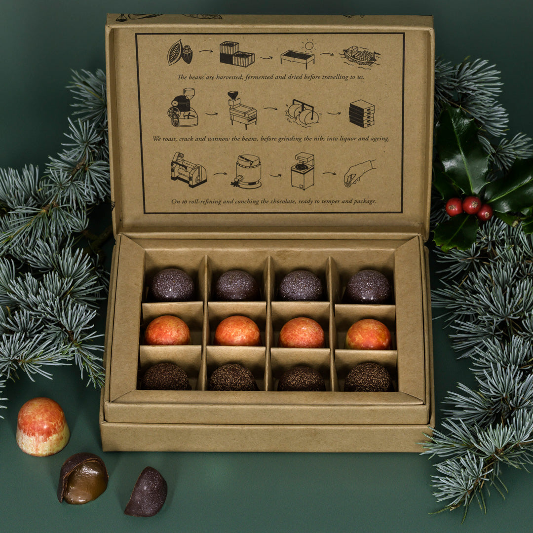 This assorted box contains three unique chocolate flavours, crafted in small batches by Chocolarder.